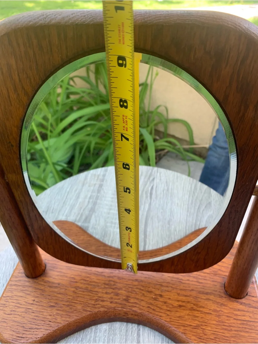 Antique Handcrafted Small Wooden Cheval Mirror with Stand Decorative Mirror*READ